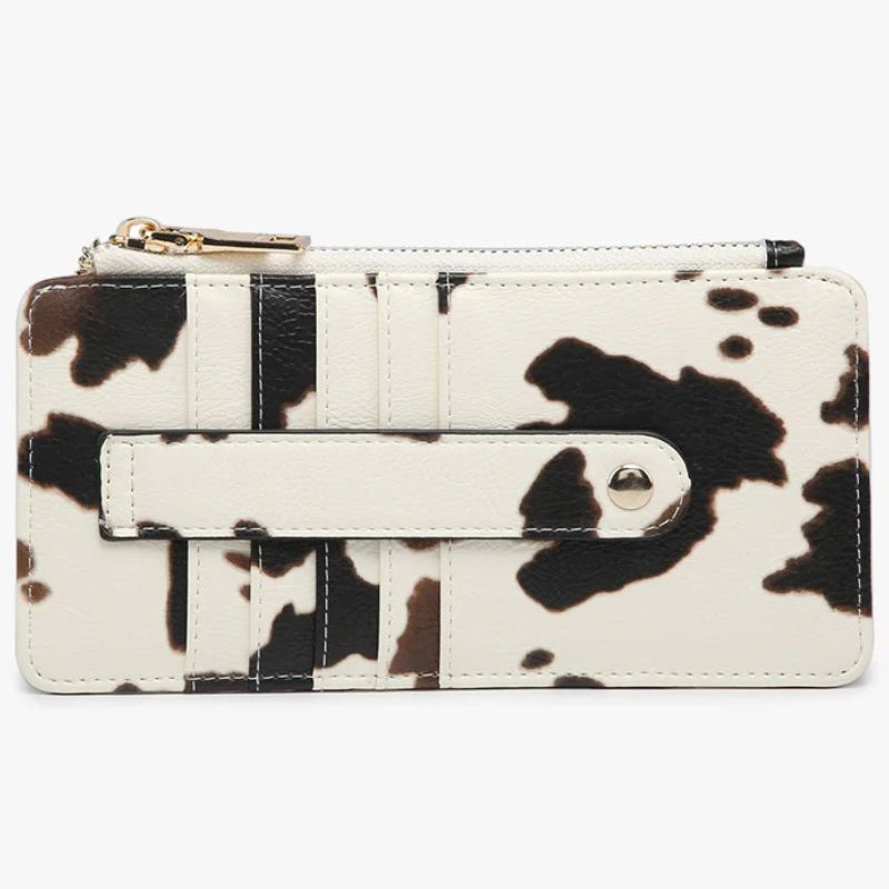 Saige Wallet Cow Print